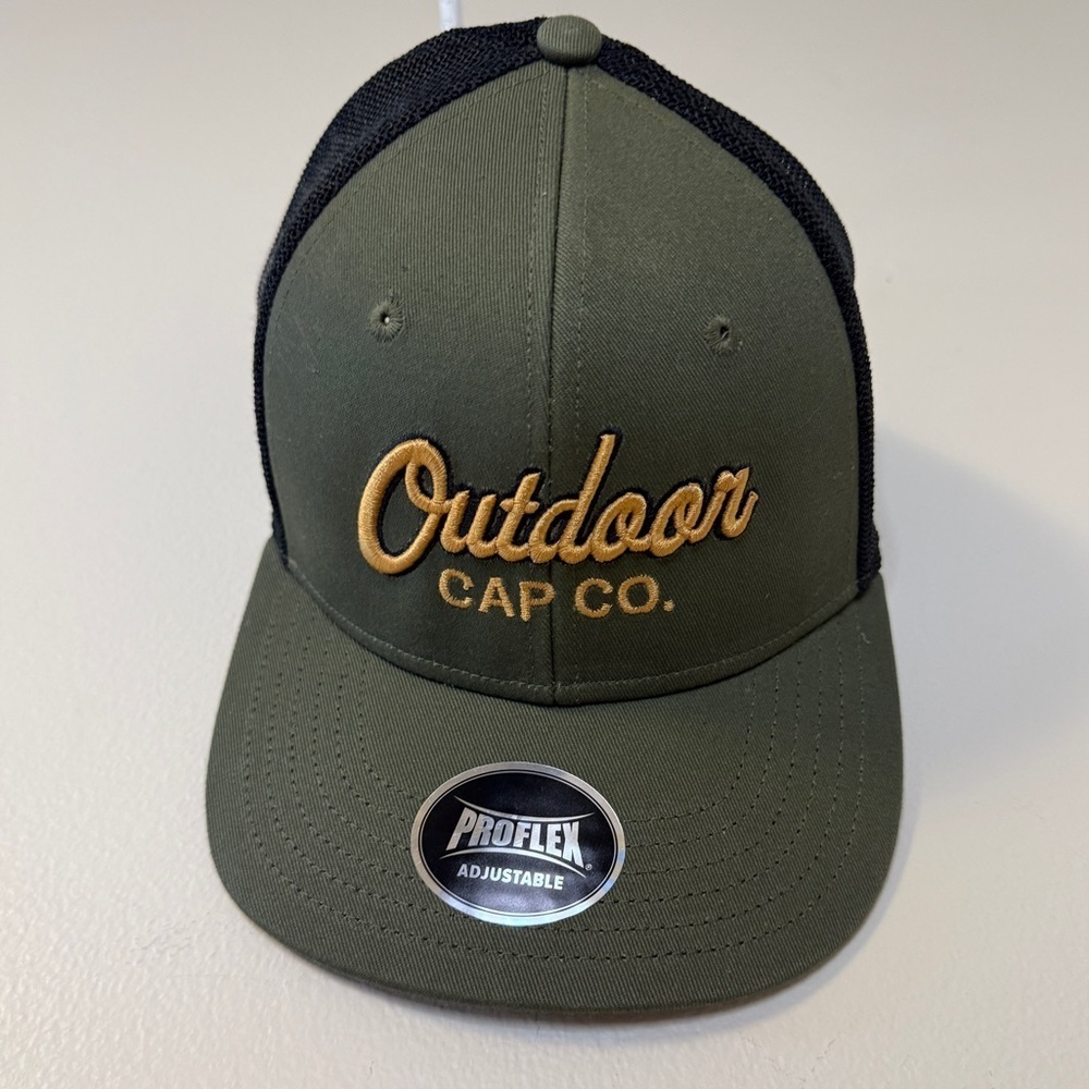 Outdoor Cap Co Proflex Adjustable Trucker Snapback Green
